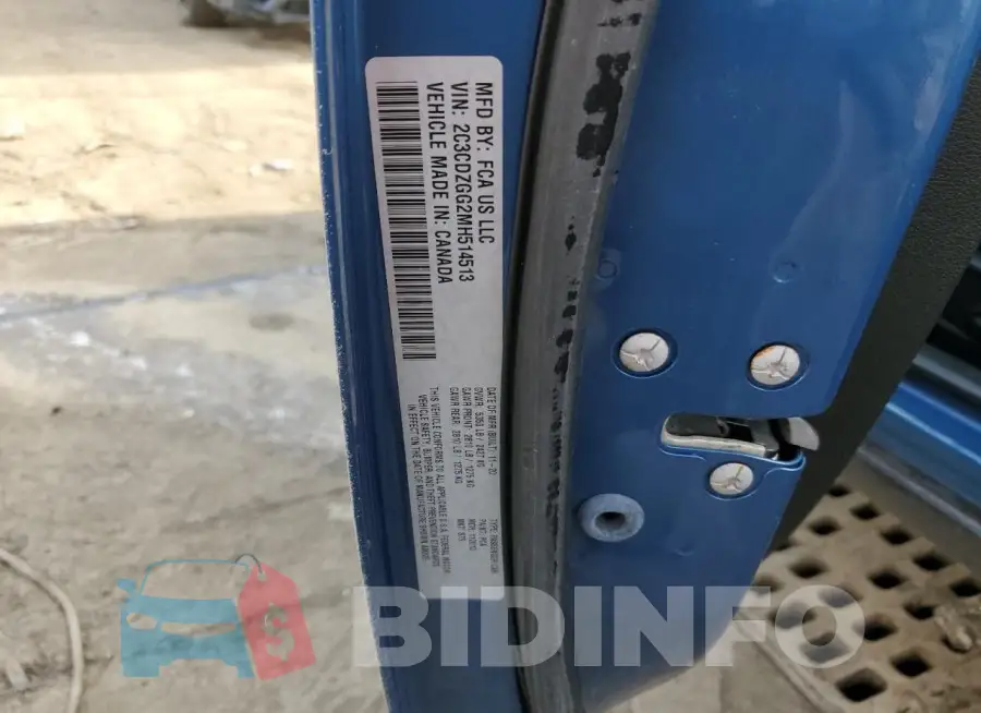 2C3CDZGG2MH514513 Photo# 13