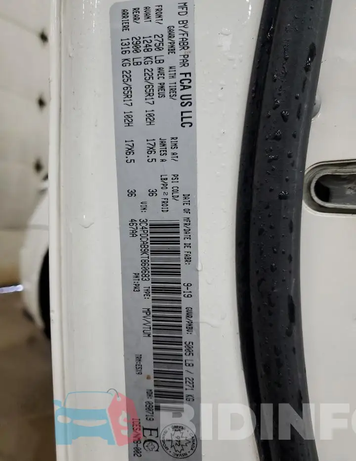 3C4PDCAB9KT860683 Photo# 13