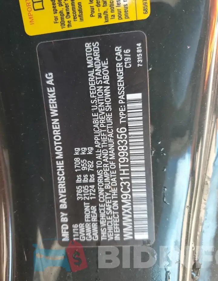 WMWXM9C31HT998356 Photo# 12