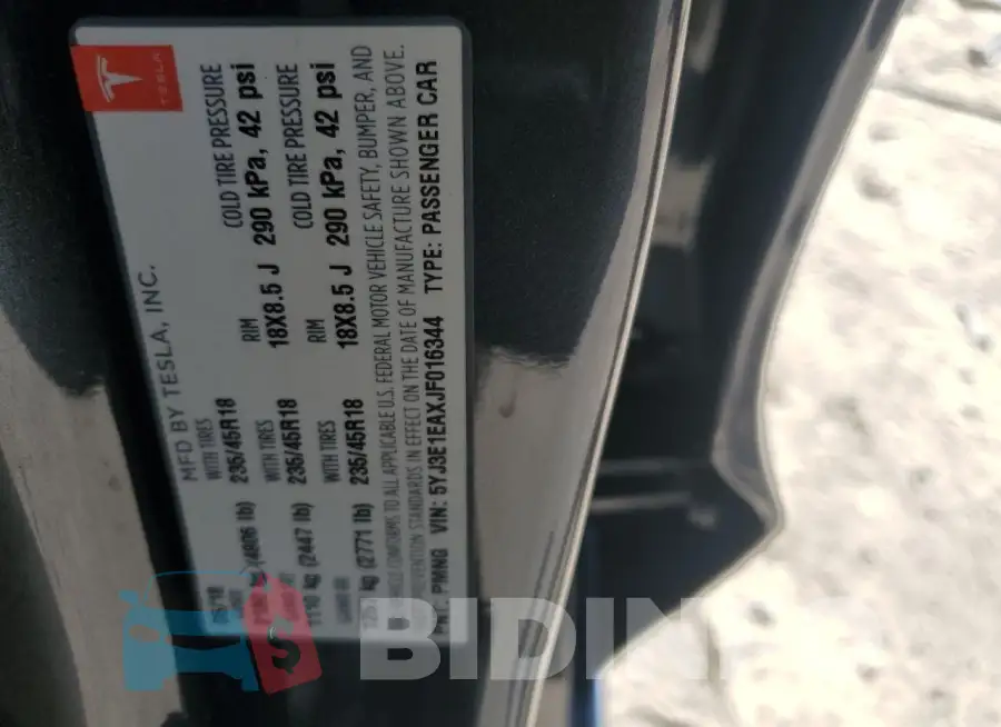 5YJ3E1EAXJF016344 Photo# 12