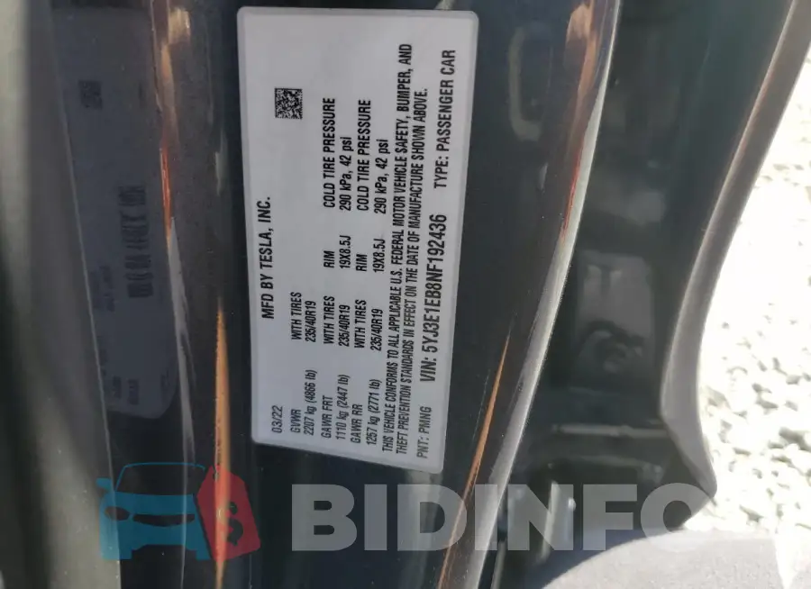 5YJ3E1EB8NF192436 Photo# 12