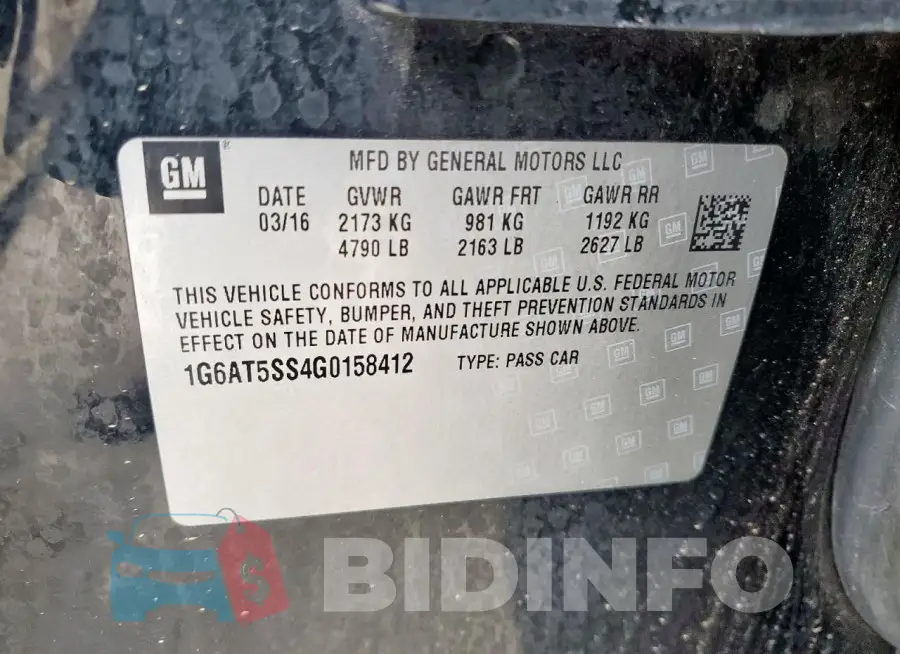 1G6AT5SS4G0158412 Photo# 12