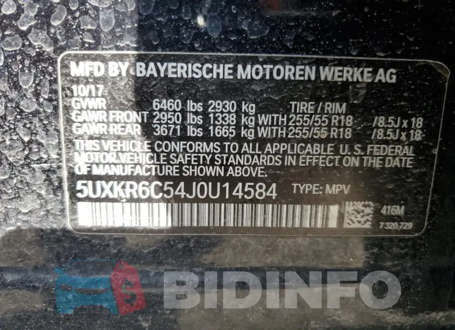 5UXKR6C54J0U14584 Photo# 14