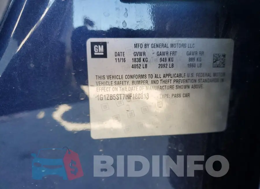 1G1ZB5ST7HF180813 Photo# 12