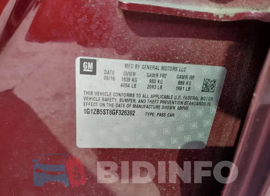 1G1ZB5ST8GF326392 Photo# 12