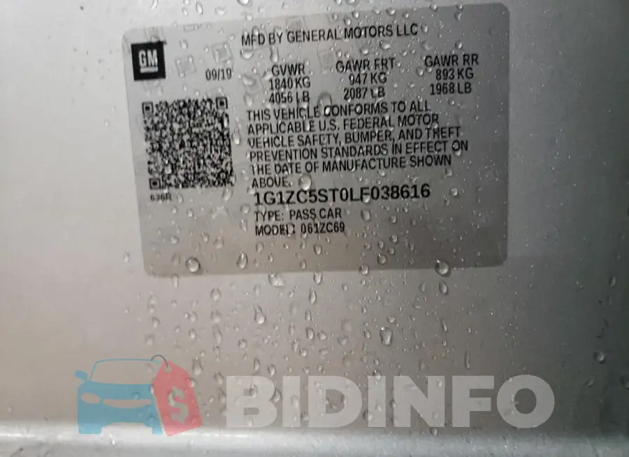 1G1ZC5ST0LF038616 Photo# 12