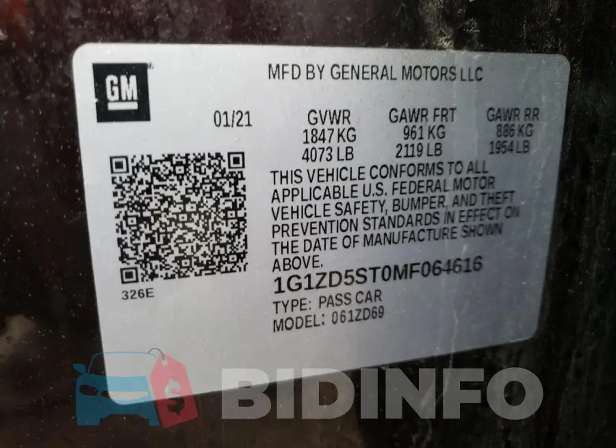 1G1ZD5ST0MF064616 Photo# 12