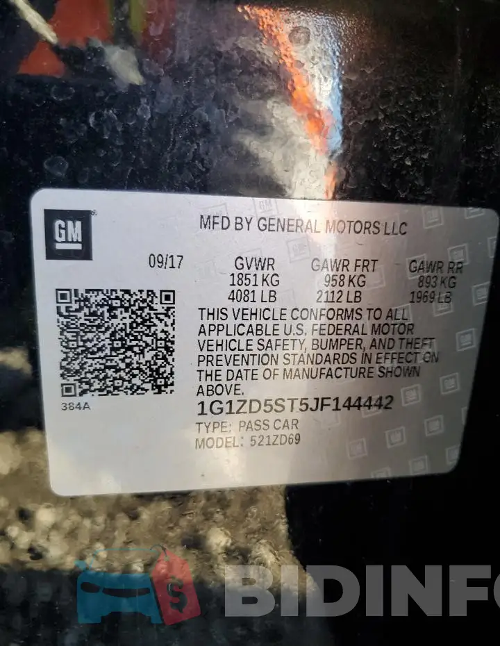 1G1ZD5ST5JF144442 Photo# 12