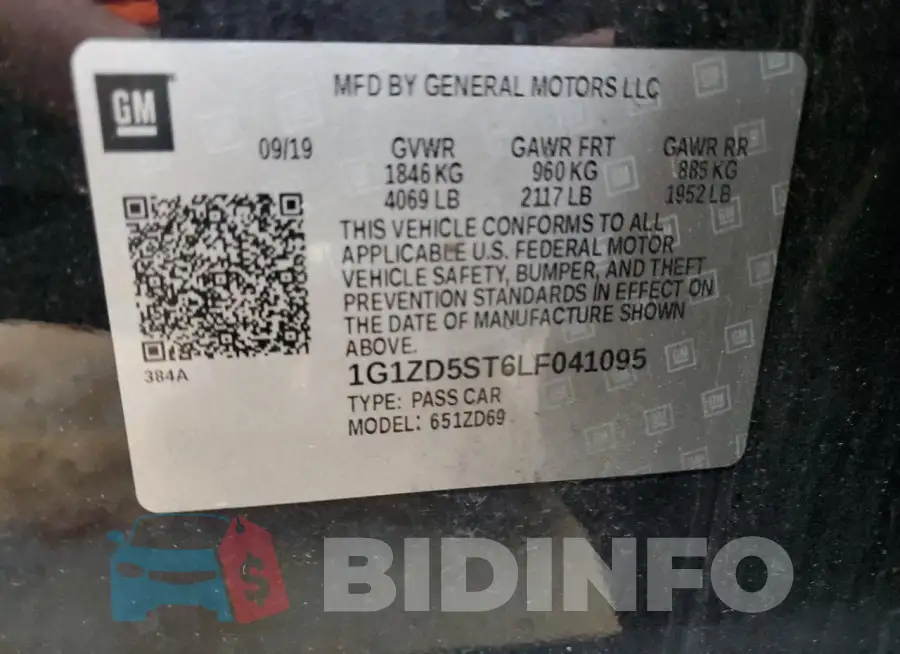 1G1ZD5ST6LF041095 Photo# 12