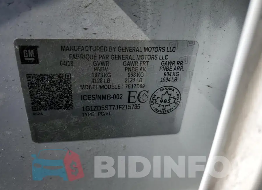 1G1ZD5ST7JF215785 Photo# 12