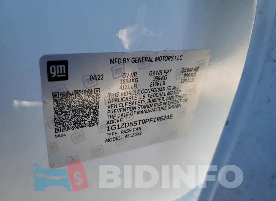 1G1ZD5ST9PF196245 Photo# 13