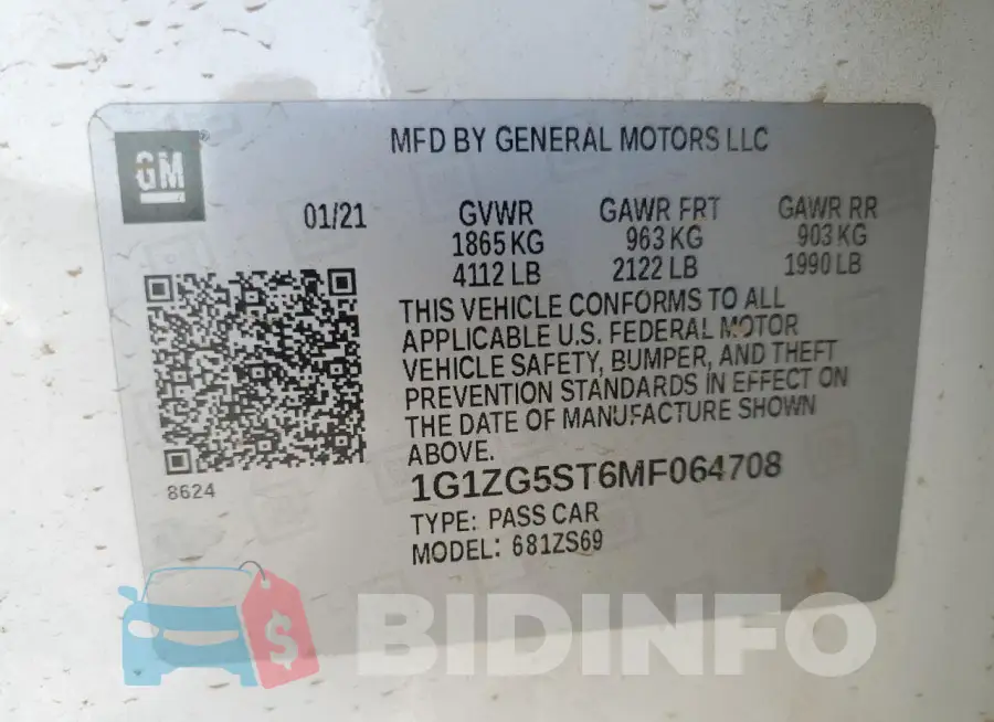 1G1ZG5ST6MF064708 Photo# 13
