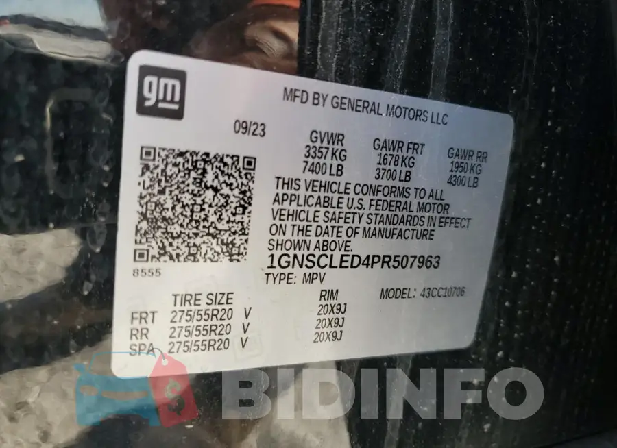 1GNSCLED4PR507963 Photo# 13