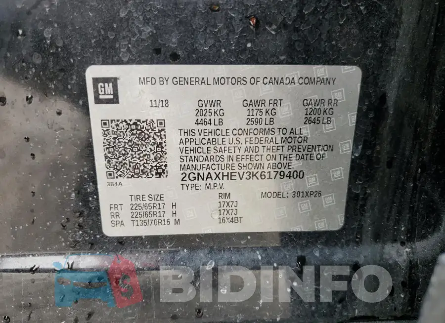 2GNAXHEV3K6179400 Photo# 14