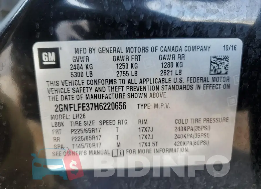 2GNFLFE37H6220656 Photo# 13