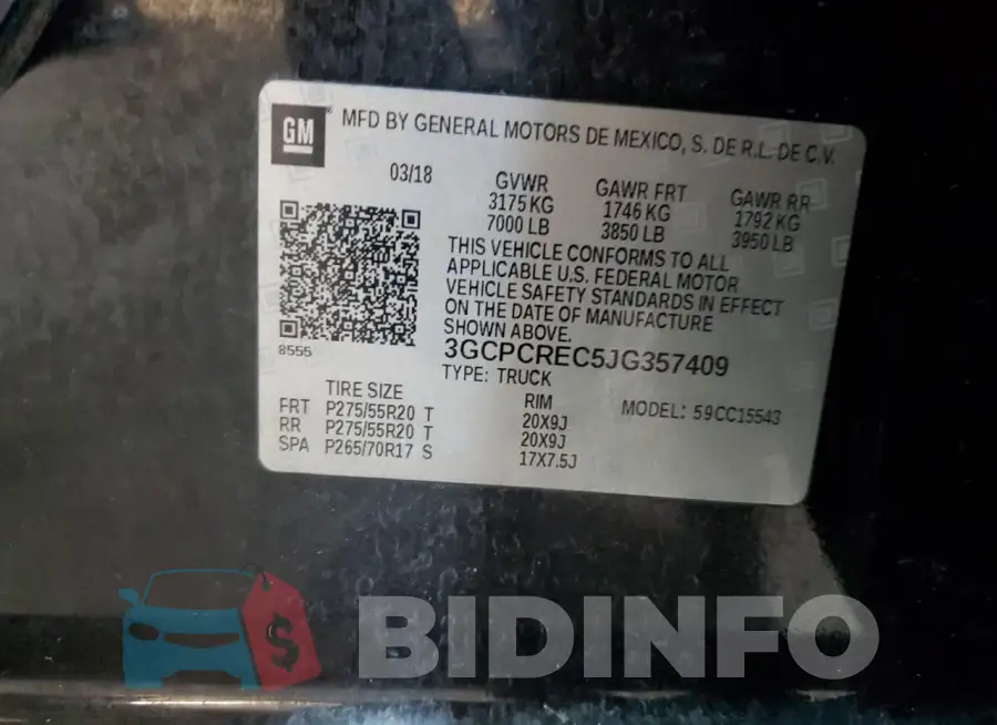 3GCPCREC5JG357409 Photo# 13