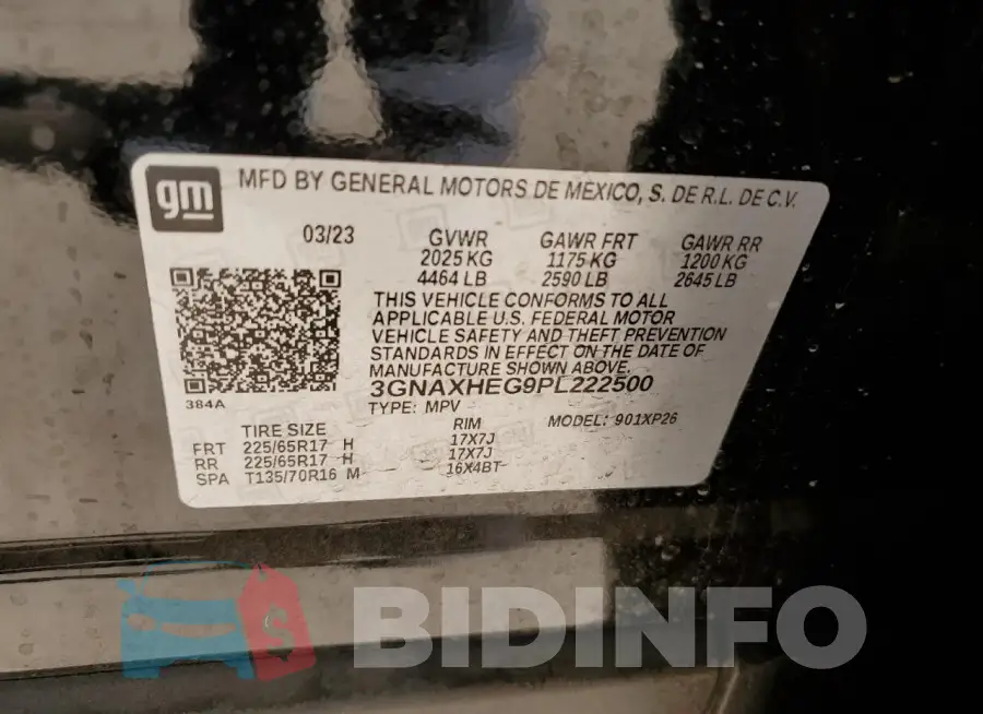 3GNAXHEG9PL222500 Photo# 14