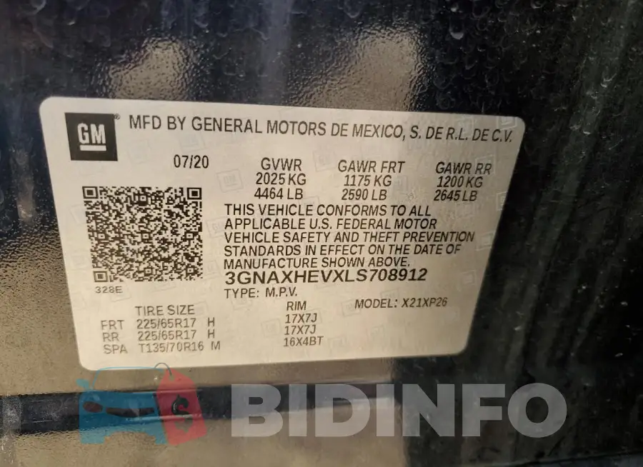 3GNAXHEVXLS708912 Photo# 13