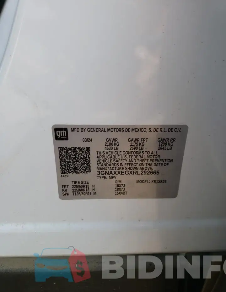 3GNAXXEGXRL292665 Photo# 13