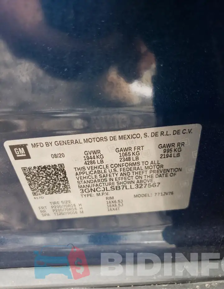 3GNCJLSB7LL327567 Photo# 13