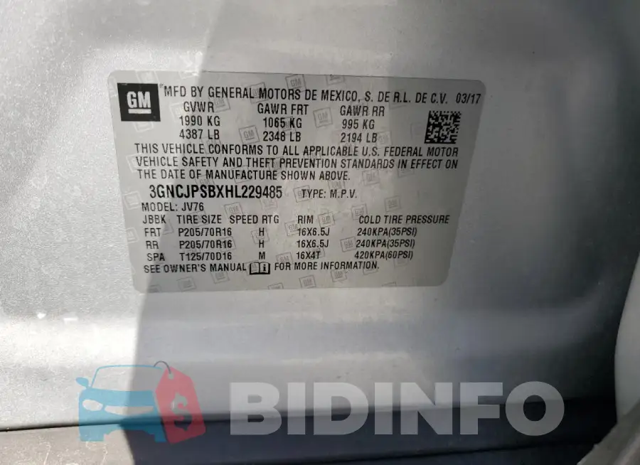 3GNCJPSBXHL229485 Photo# 13