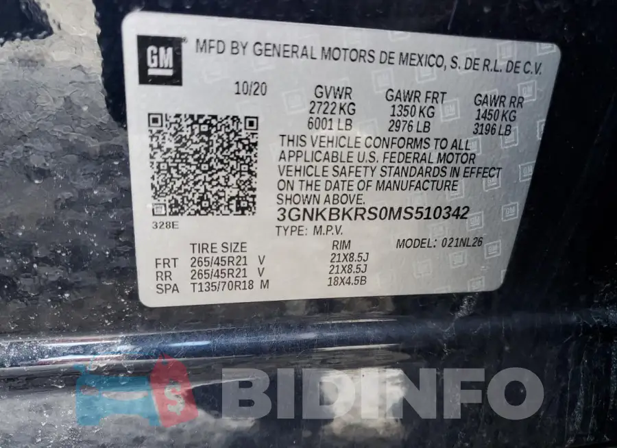 3GNKBKRS0MS510342 Photo# 13
