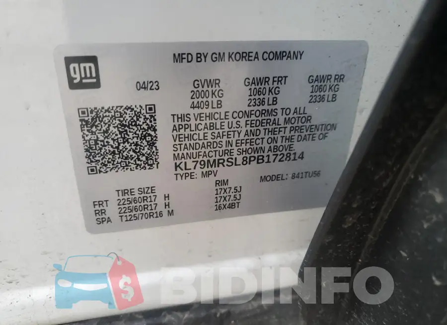 KL79MRSL8PB172814 Photo# 14