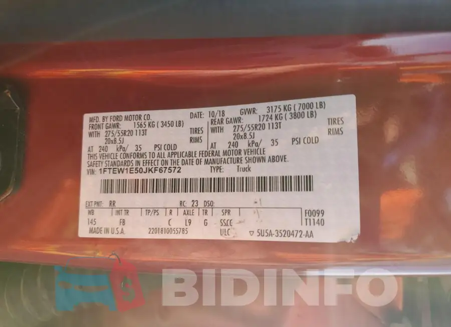 1FTEW1E50JKF67572 Photo# 12