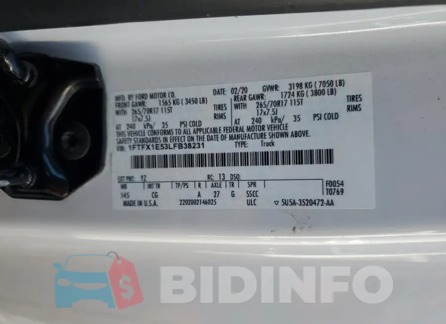 1FTFX1E58KKE87679 Photo# 13