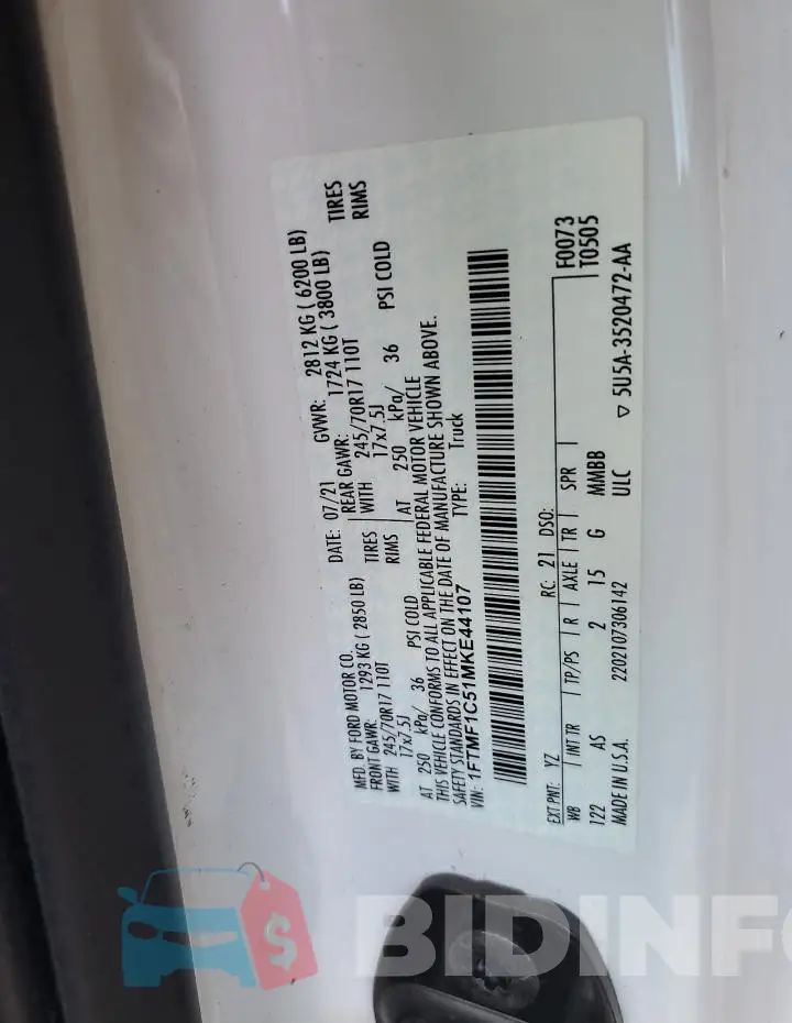 1FTMF1C51MKE44107 Photo# 12
