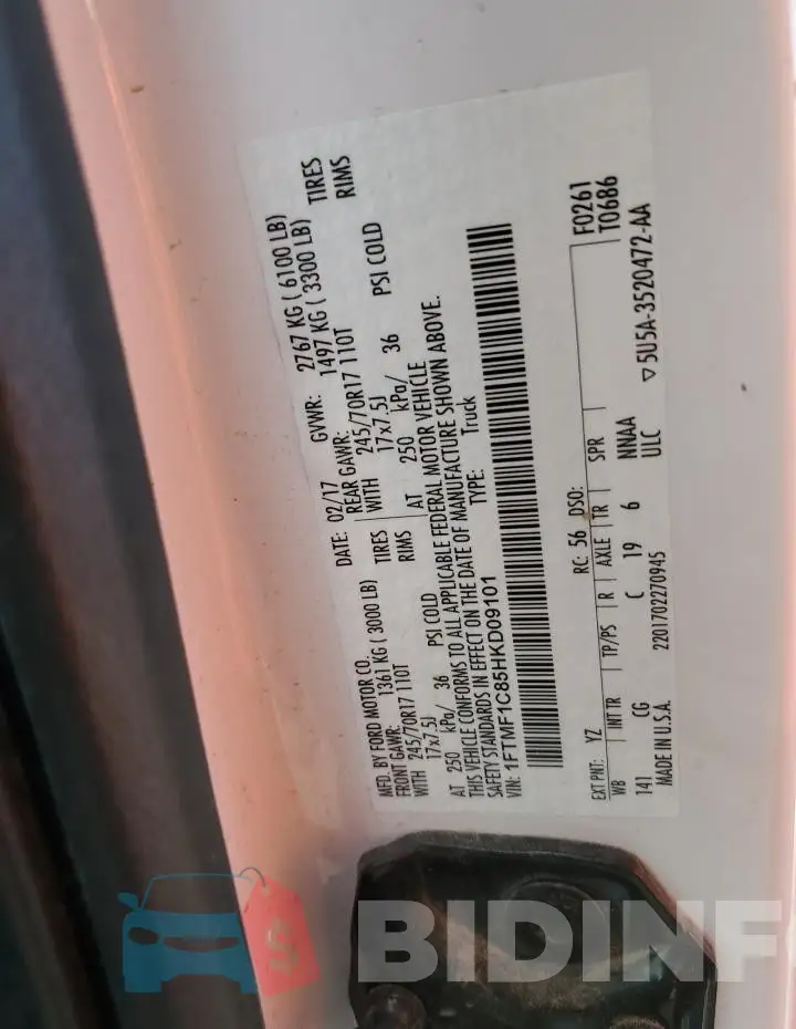 1FTMF1C85HKD09101 Photo# 12