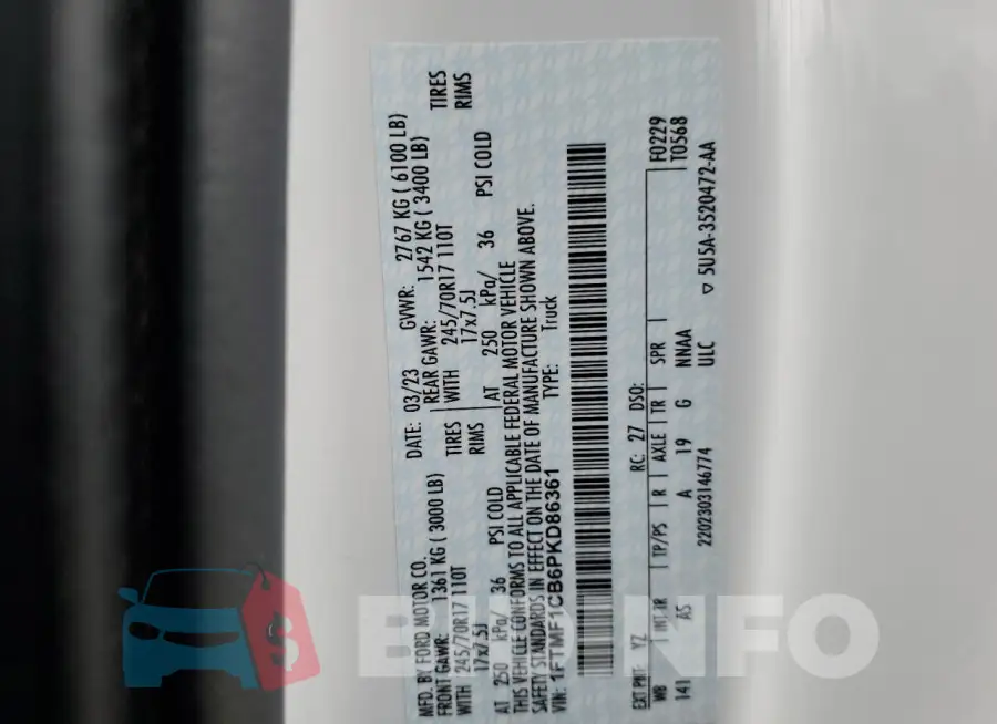 1FTMF1CB6PKD86361 Photo# 12
