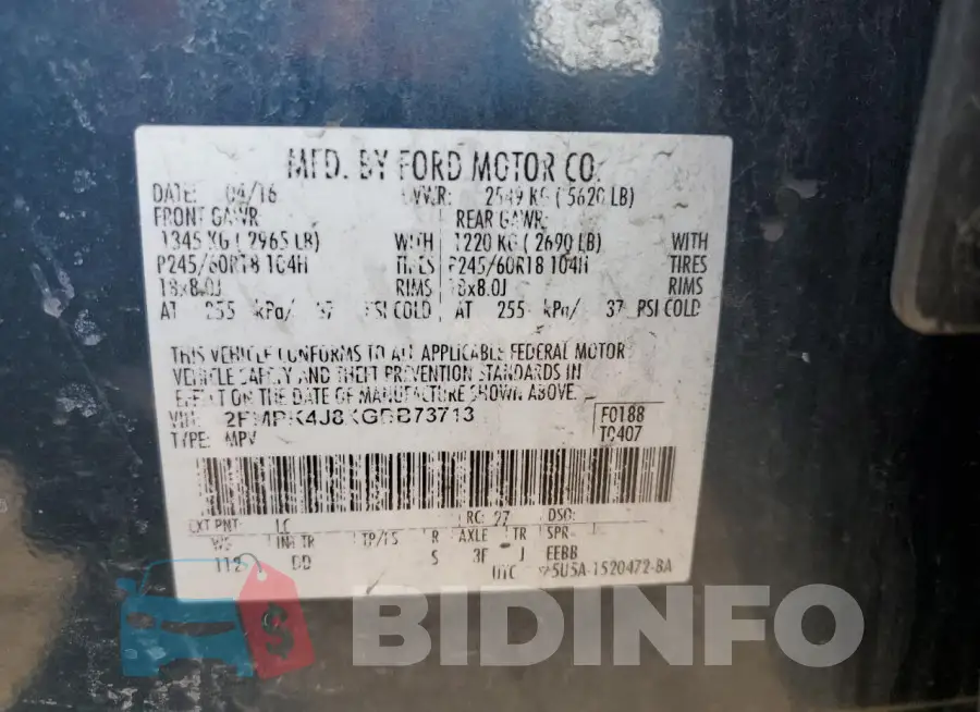 2FMPK4J8XGBB73713 Photo# 13