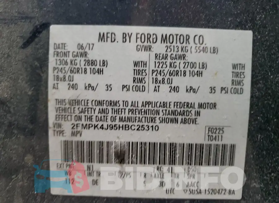 2FMPK4J95HBC25310 Photo# 13