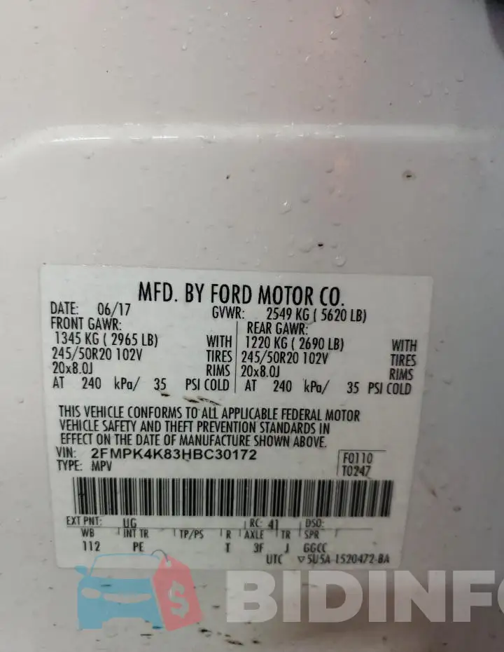 2FMPK4K83HBC30172 Photo# 12