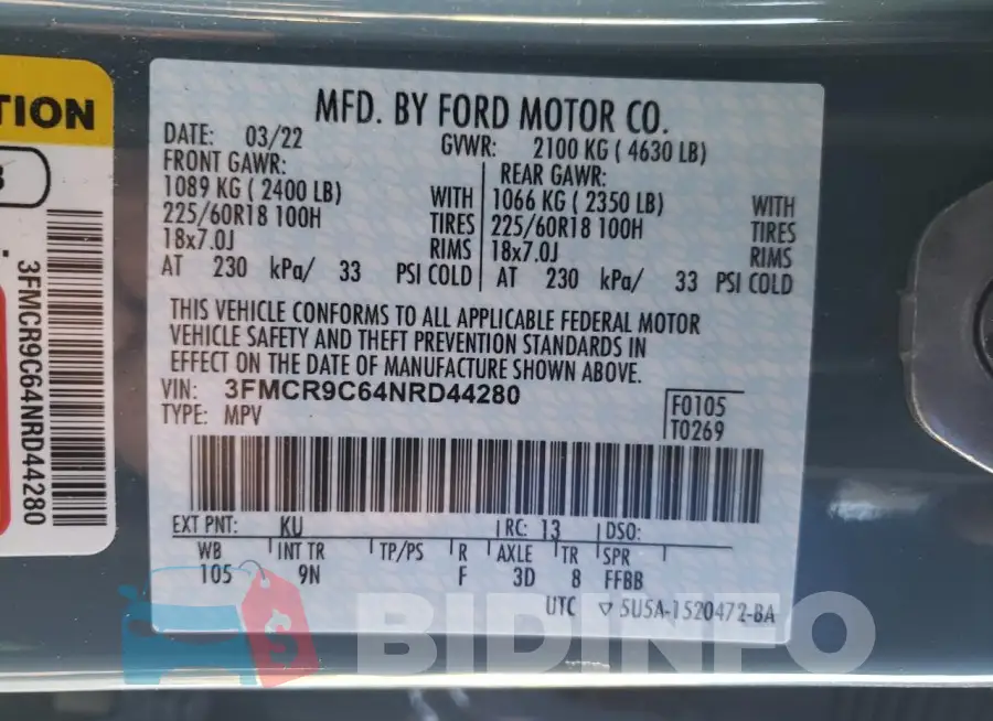 3FMCR9C64NRD44280 Photo# 13