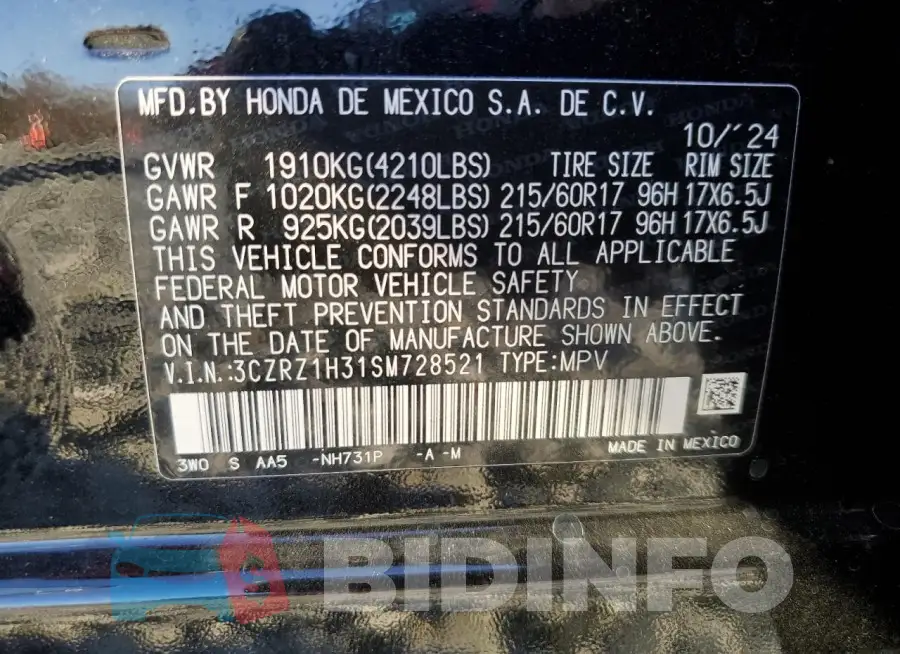 3CZRZ1H31SM728521 Photo# 13