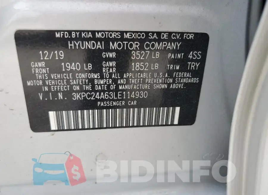 3KPC24A63LE114930 Photo# 12