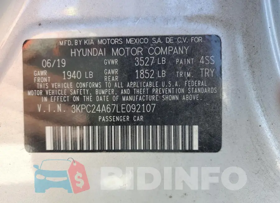 3KPC24A67LE092107 Photo# 13