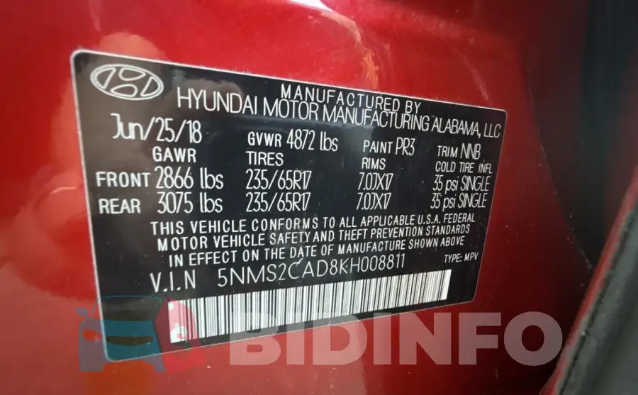 5NMS2CAD8KH008811 Photo# 10