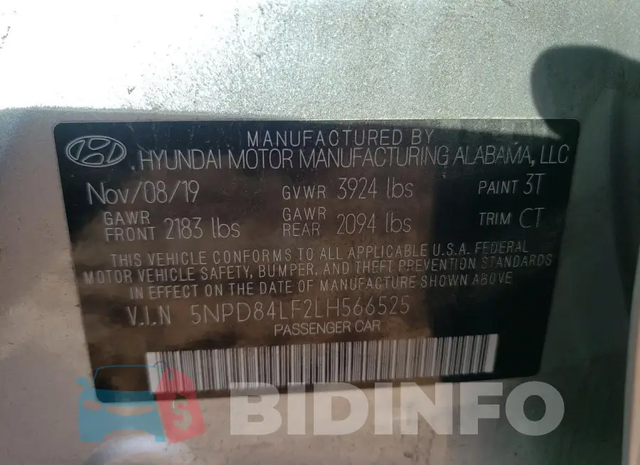 5NPD84LF2LH566525 Photo# 12