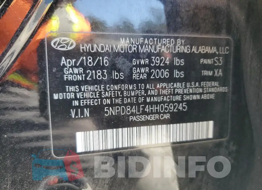 5NPD84LF4HH059245 Photo# 12