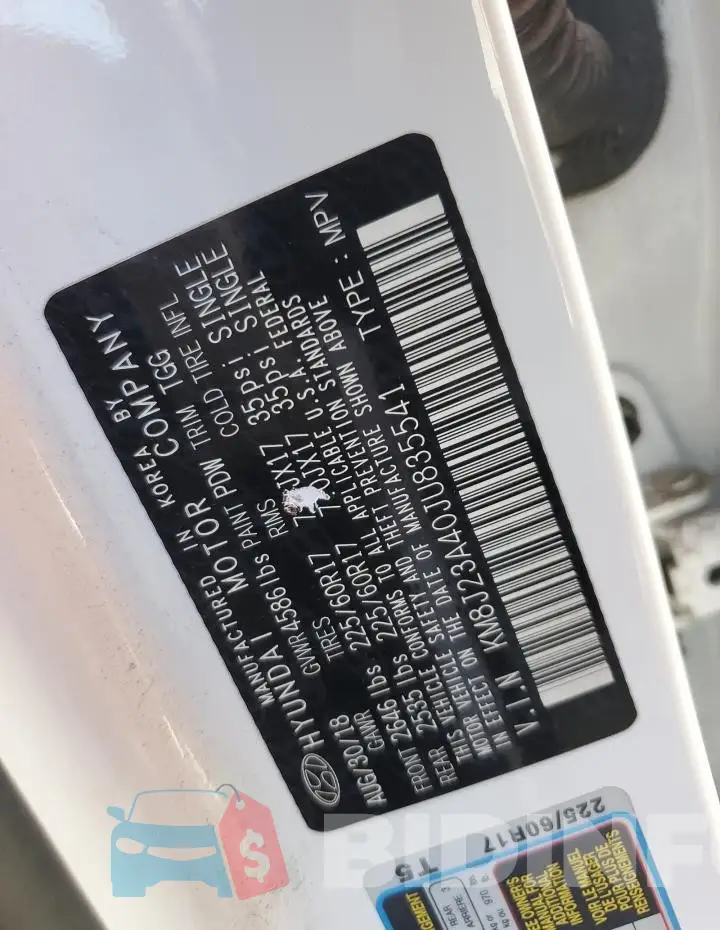 KM8J23A40JU835541 Photo# 13