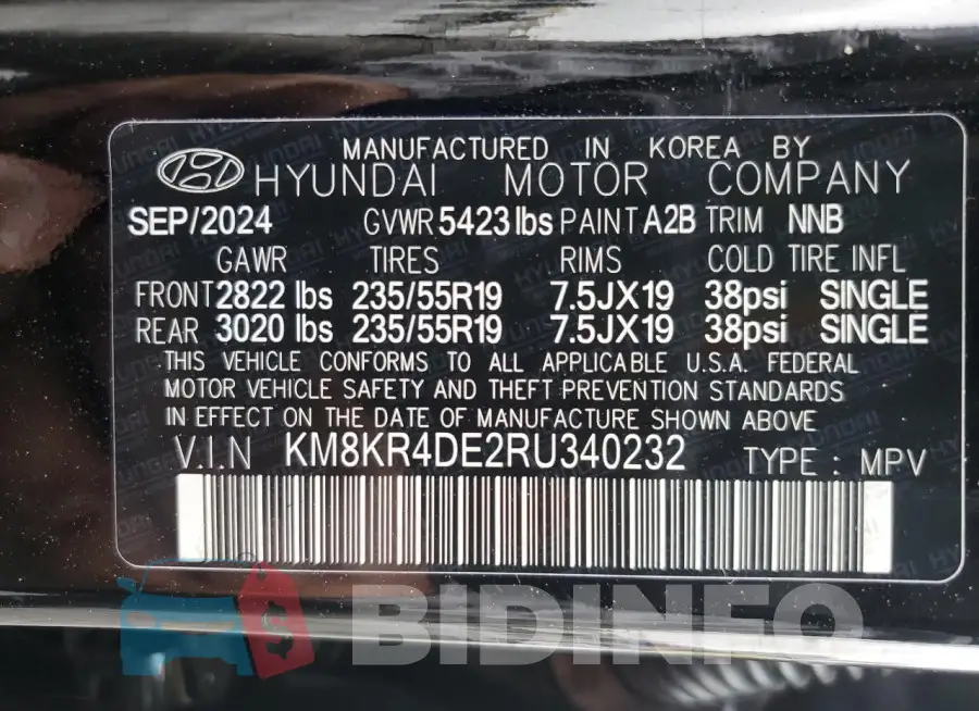 KM8KR4DE2RU340232 Photo# 12