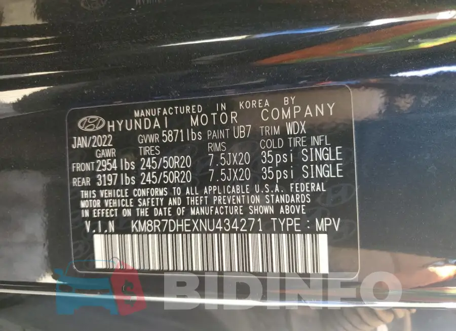 KM8R7DHEXNU434271 Photo# 13