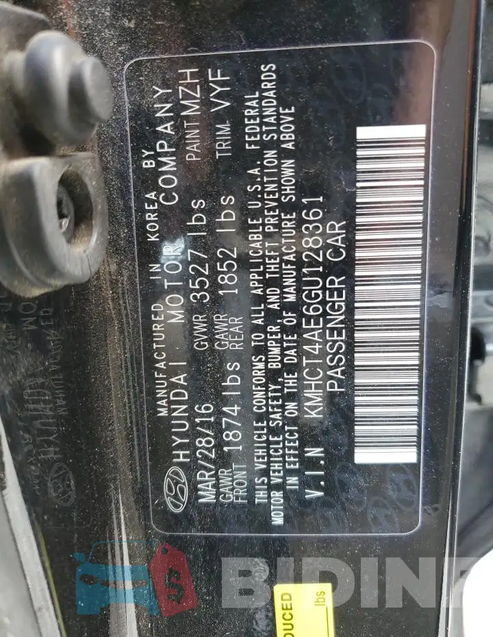 KMHCT4AE6GU128361 Photo# 12