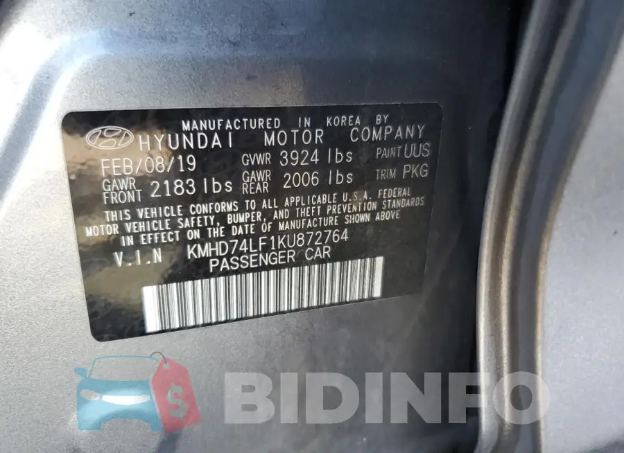 KMHD74LF1KU872764 Photo# 12