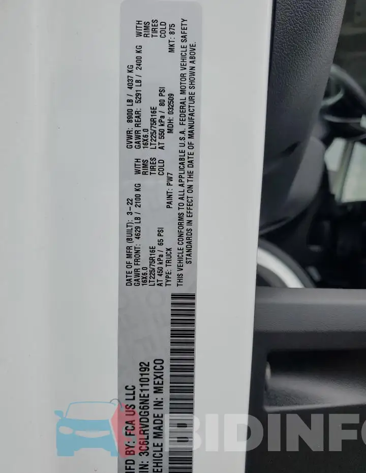 3C6LRVDG6NE110192 Photo# 13