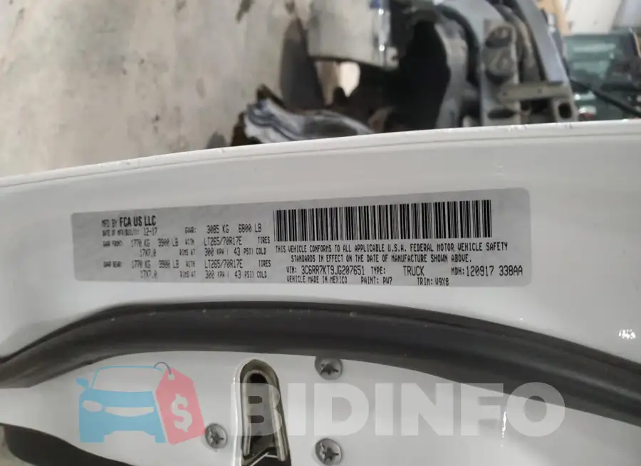 3C6RR7KT9JG207651 Photo# 12