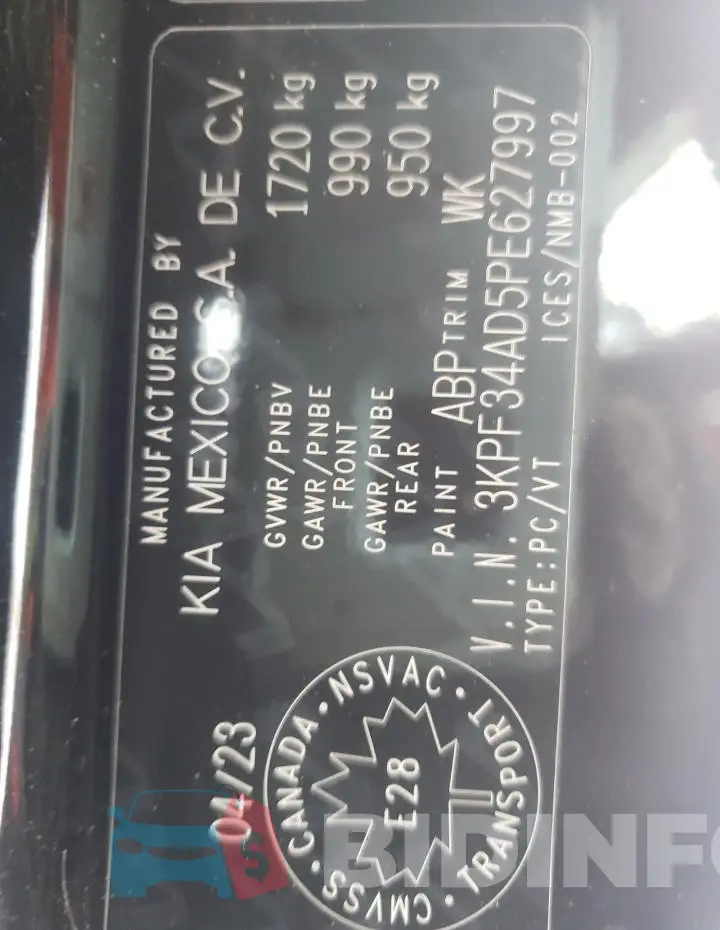 3KPF34AD5PE627997 Photo# 13